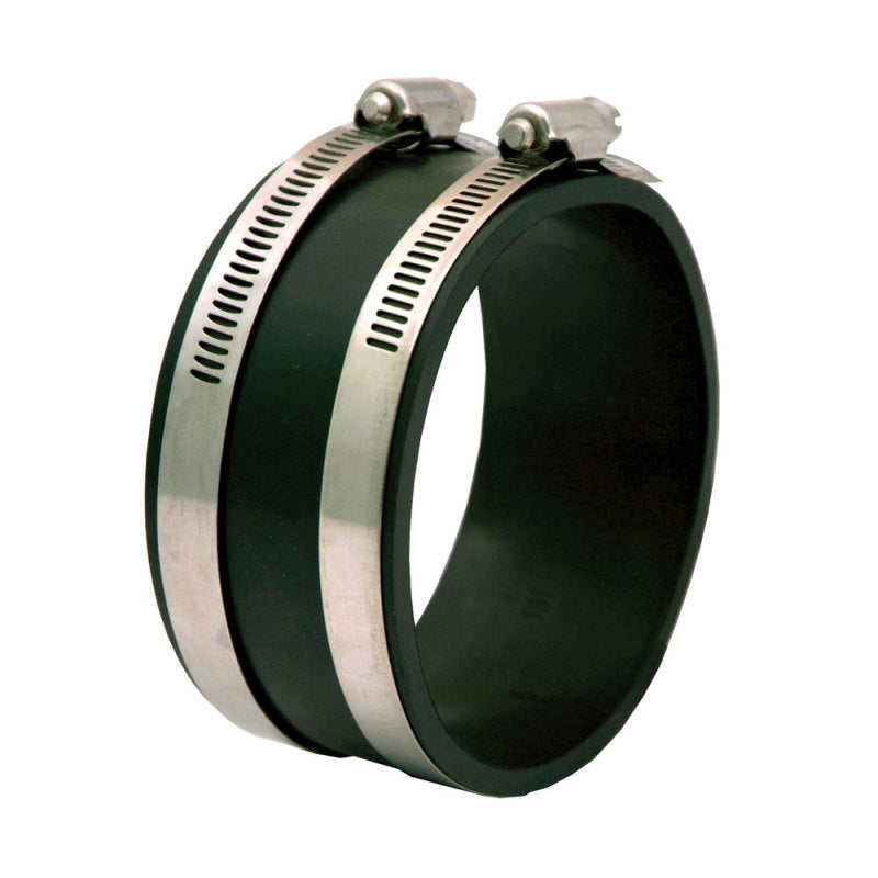 Spectre 4-Inch PVC Intake Coupler - Black with Stainless Steel Clamps