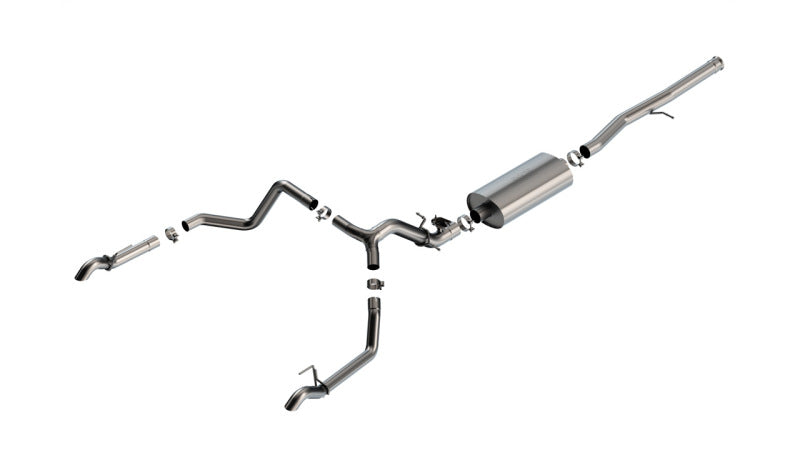 Borla Touring Cat-Back Exhaust System for 2024-2026 Chevrolet Silverado 1500 ZR2 & GMC Sierra 1500 AT4X 6.2L V8 4WD Crew Cab