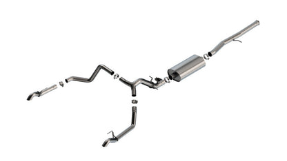 Borla Touring Cat-Back Exhaust System for 2024-2026 Chevrolet Silverado 1500 ZR2 & GMC Sierra 1500 AT4X 6.2L V8 4WD Crew Cab