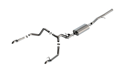 Borla Touring Cat-Back Exhaust System for 2024-2026 Chevrolet Silverado 1500 ZR2 & GMC Sierra 1500 AT4X 6.2L V8 4WD Crew Cab