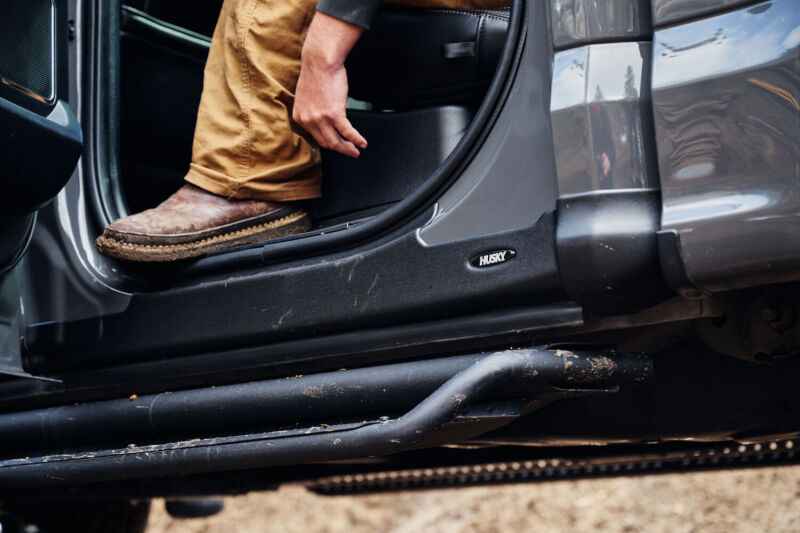 Husky Liners 07-13 GMC Sierra 1500 CC Trail Armor Rocker Panel & Sill Plate Cover (4pc) - Tex. Blk