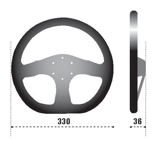 Sparco 353 Suede Black Steering Wheel with No Horn - Automotive Replacement Part