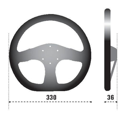 Sparco 353 Suede Black Steering Wheel with No Horn - Automotive Replacement Part