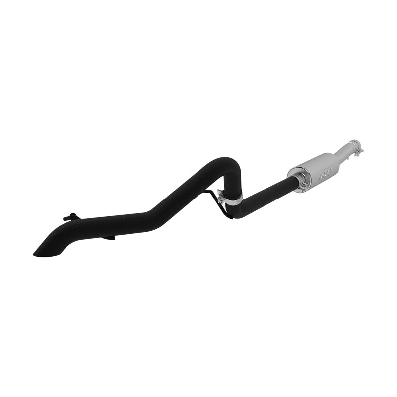 MBRP Armor BLK Series Cat Back Exhaust System for 2012-2014 Jeep Wrangler 3.6L V6 – Single Rear Exit, Black Coated