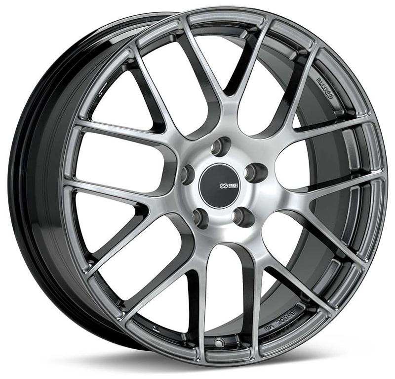 Enkei Raijin 18x8.5 Inch Alloy Wheel with 35mm Offset and 5x114.3 Bolt Pattern in Hyper Silver