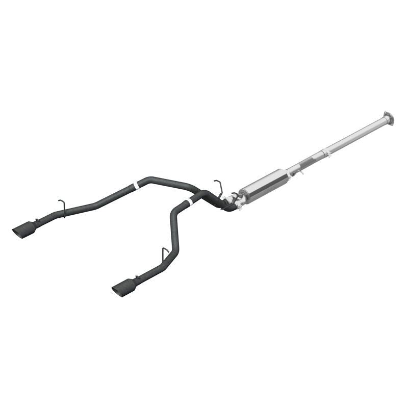 MBRP Armor BLK Series 2.5-Inch Cat Back Exhaust System for 2018 Ram 1500 Crew and Quad Cab - Black Coated