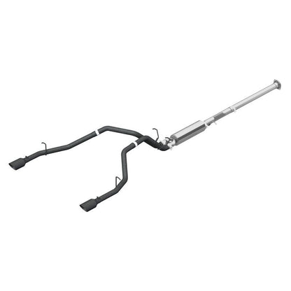 MBRP Armor BLK Series 2.5-Inch Cat Back Exhaust System for 2018 Ram 1500 Crew and Quad Cab - Black Coated