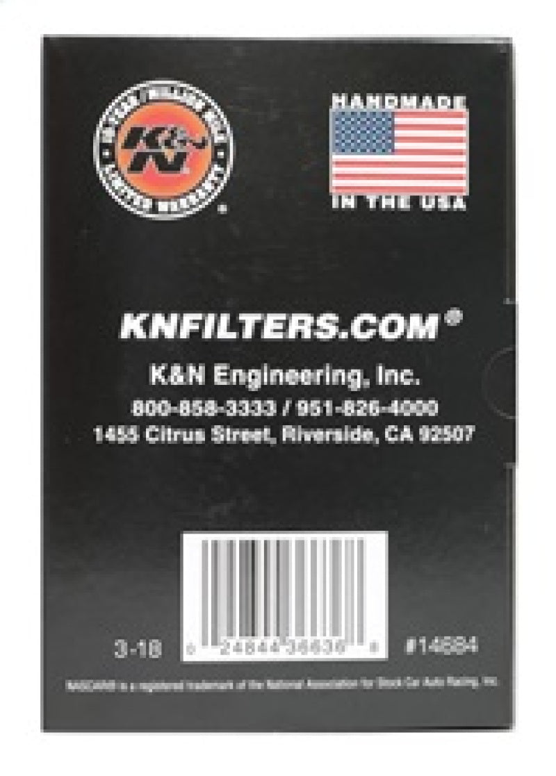K&N Engineering RU-5288 Universal Round Clamp-On Air Filter – 3-inch Flange ID, 6-inch Base OD, 4.625-inch Top OD, 3-inch Height