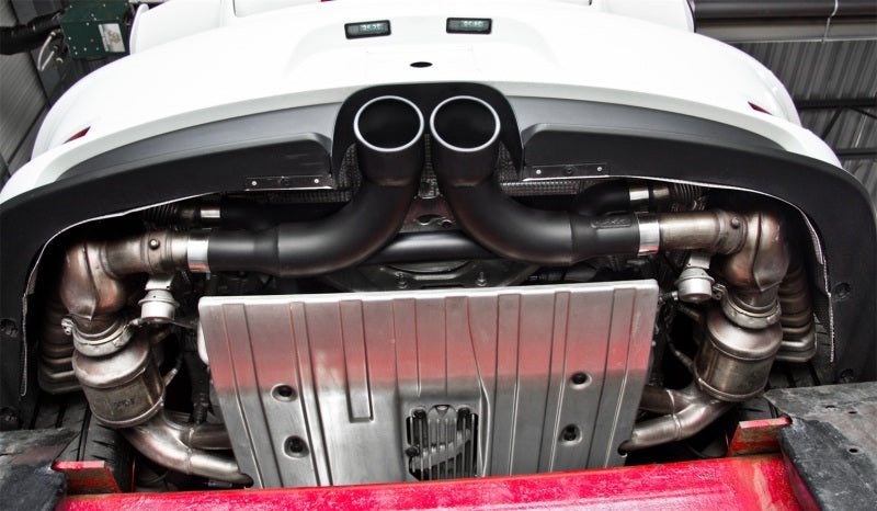 MBRP Armor BLK Series 14-19 Porsche 911 Center Muffler Bypass with 4-inch Tips – Black Coated