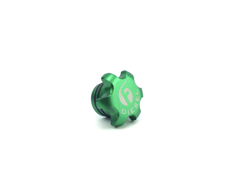 Fleece Performance Green Anodized Billet Fuel Cap for Dodge Cummins 2013-2018