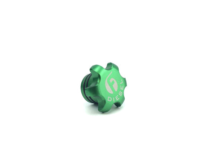 Fleece Performance Green Anodized Billet Fuel Cap for Dodge Cummins 2013-2018