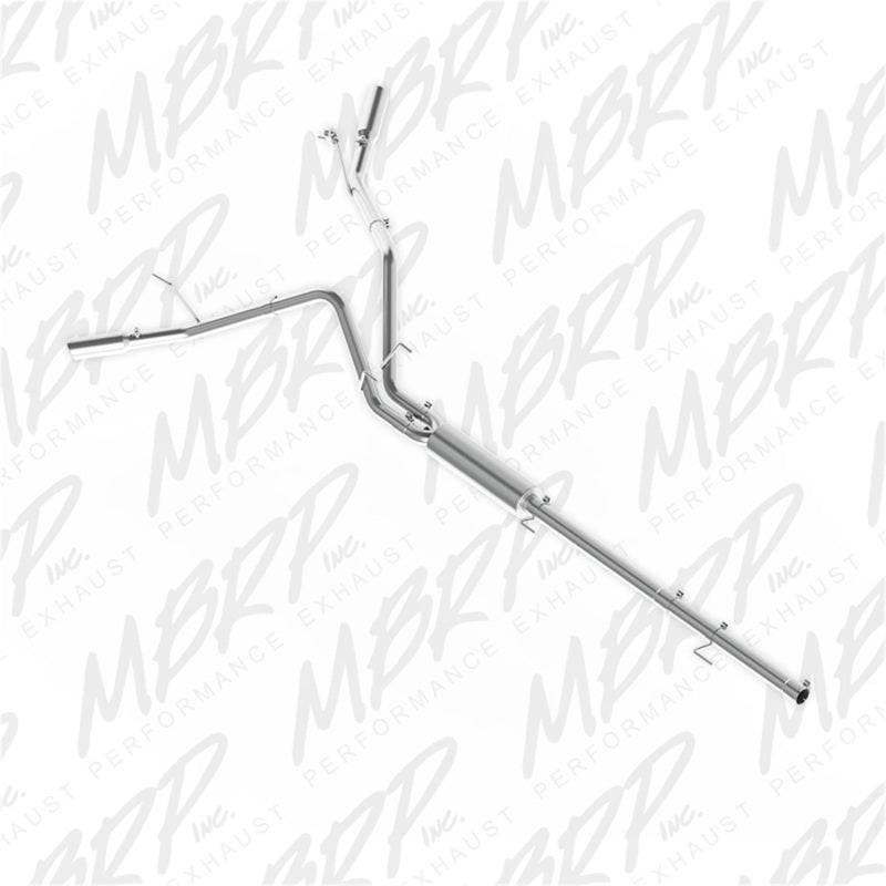 MBRP Armor Plus Series Cat Back Exhaust System for 2010-2013 Dodge Ram 1500 with 5.7L Engine – Dual Split Side Exit, 2.5 Inch Diameter, Includes Chrome Tips