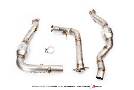 AMS Performance Street Downpipes for 2017-2020 Ford Raptor 3.5L EcoBoost