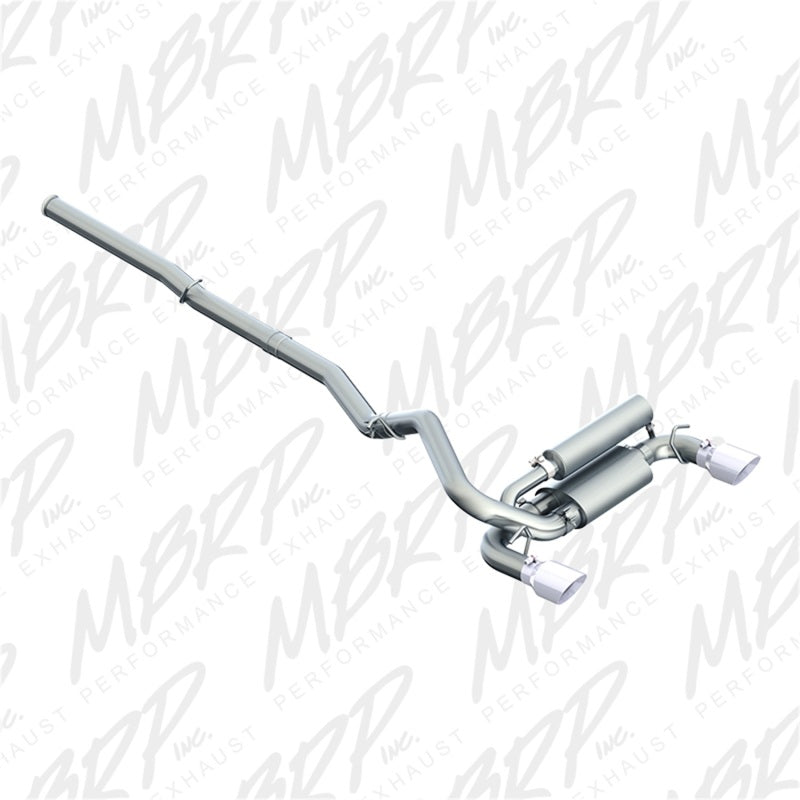 MBRP Armor Lite Series 3-Inch Aluminized Dual Outlet Cat-Back Exhaust for Ford Focus (2016-2018)