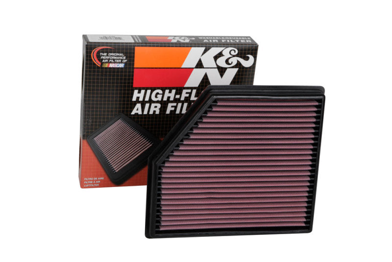 K&N Engineering 33-5102 High-Flow Reusable Air Filter for Cadillac CT4 & CT5 2.0L L4