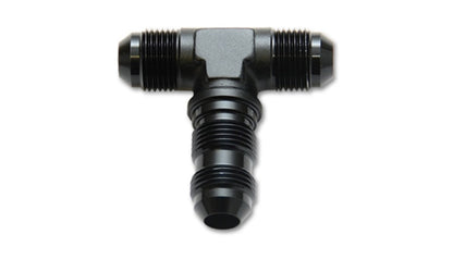 Vibrant -6AN Bulkhead Adapter Tee Fitting in Black Aluminum