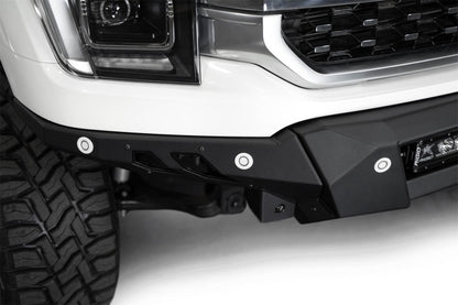 Addictive Desert Designs Black Label Front Bumper for Ford F-150 2021-2022 – Satin Black with 20-Inch LED Light Bar Mount