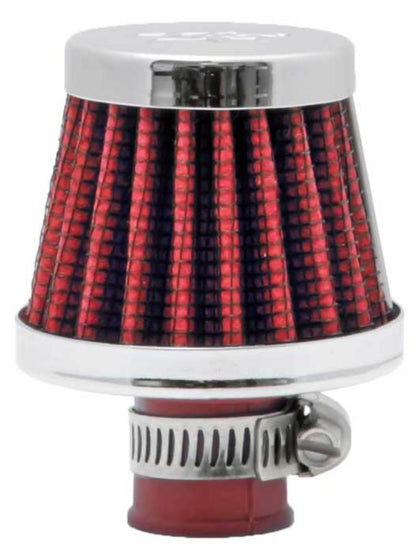 K&N Engineering 62-1600RD Crankcase Vent Filter with Chrome Top and Base for Classic and Racing Applications