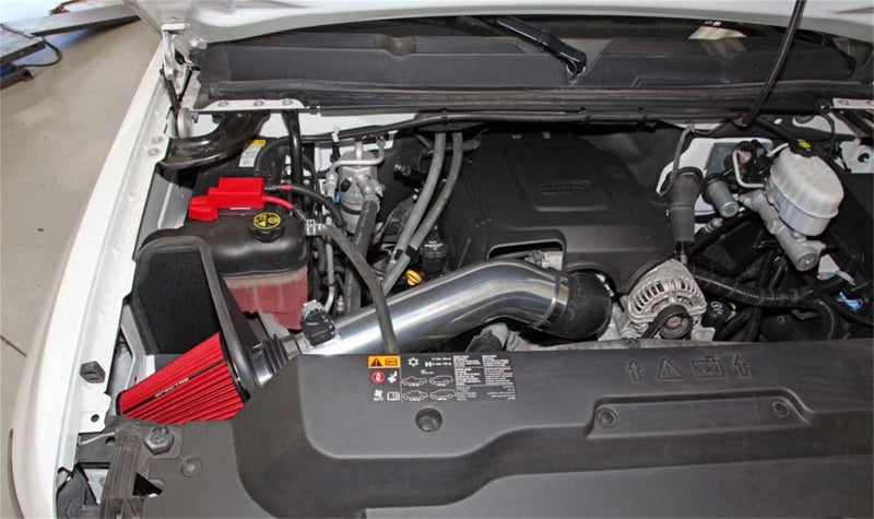 Spectre 11-13 GM 2500HD/3500HD V8-6.0L F/I Air Intake Kit with Red Filter and Polished Aluminum Tubing