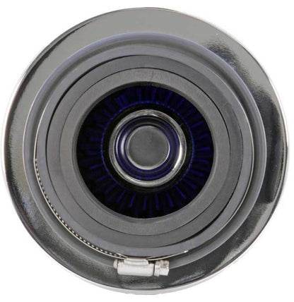 K&N Engineering RG-1001BL Universal Chrome Round Tapered Air Filter - 4-Inch Flange ID, 1.125-Inch Flange Length, 5.5 Inches Height