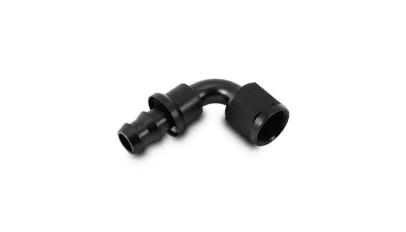 Vibrant -4AN Push-On 90 Degree Hose End Fitting - Aluminum
