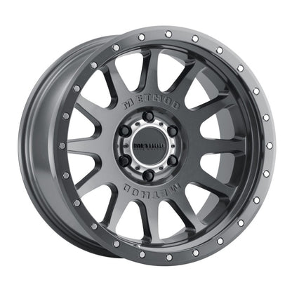 Method MR605 NV 20x10-Inch Alloy Wheel with -24mm Offset and Titanium Finish