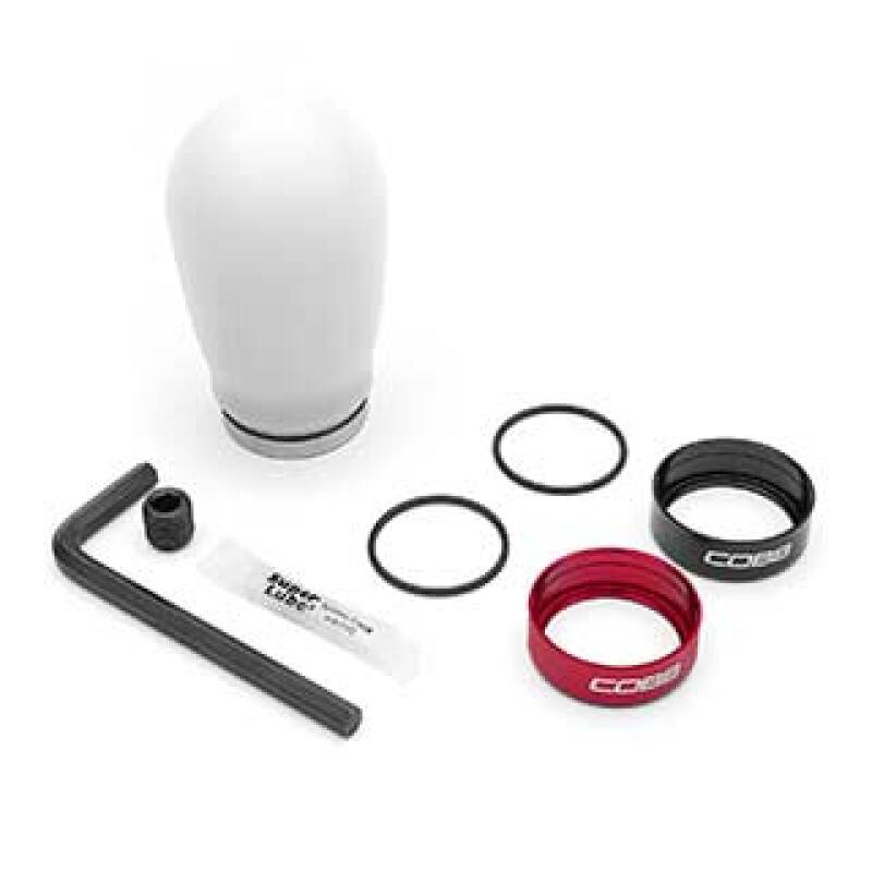COBB White Tall Weighted Shift Knob for Volkswagen Golf GTI and Golf R (2014-2024)