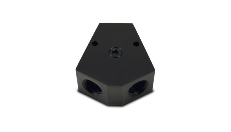 Vibrant Billet Aluminum Y-Block Fitting with 1/8in NPT Port for Fuel Line Applications