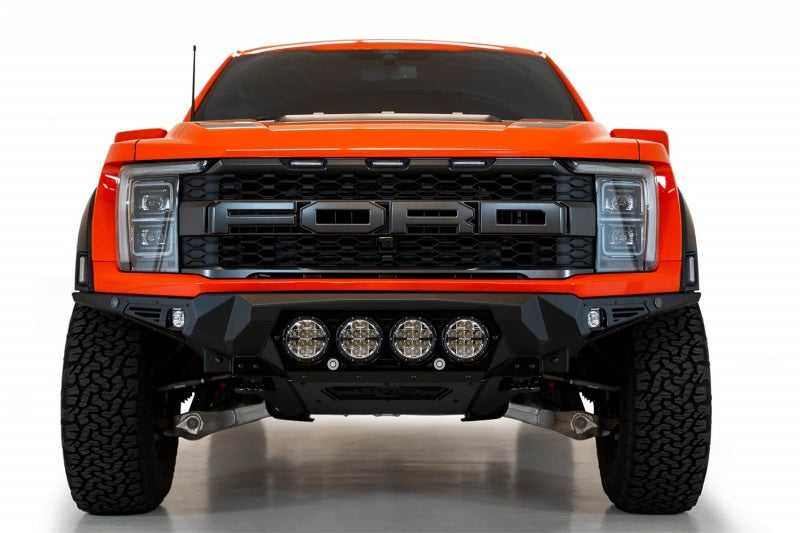 Addictive Desert Designs 2021+ Ford Raptor Bomber Front Bumper with Rigid 360 6-Inch Light Mounts