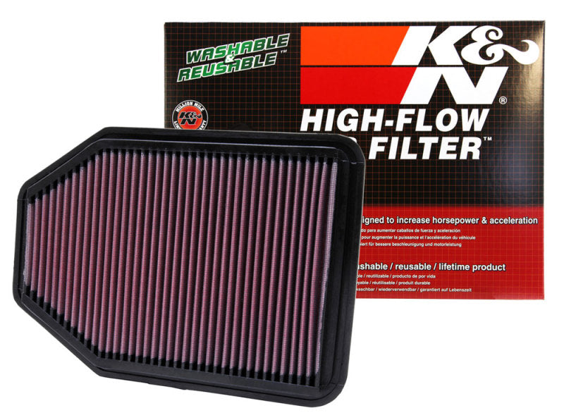 K&N Engineering 33-2364 High-Flow Drop-In Air Filter for Jeep Wrangler 3.8L V6