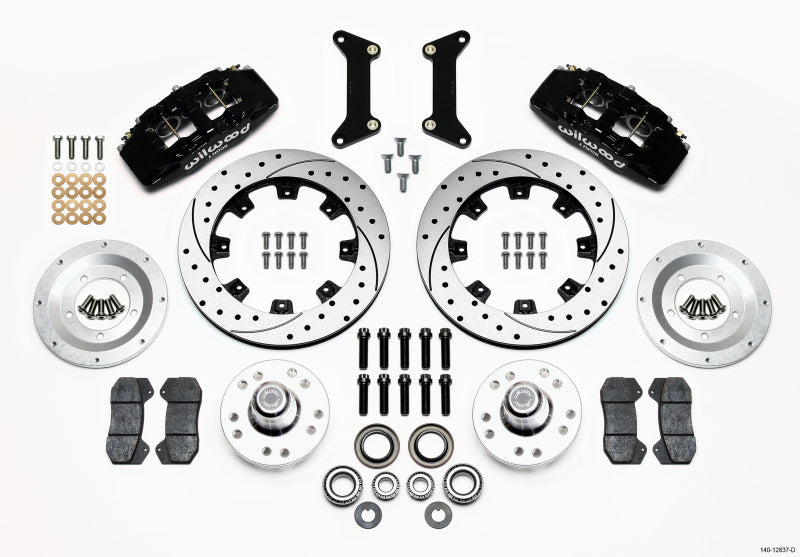 Wilwood Dynapro 6 Front Hub Kit with 12.19-inch Drilled Rotors for 1979-1981 Buick Century