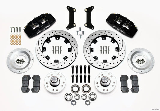 Wilwood Dynapro 6 Front Hub Kit with 12.19-inch Drilled Rotors for 1979-1981 Buick Century