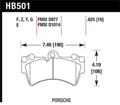 Hawk 07-10 Audi Q7 / 03-09 Porsche Cayenne / 04-09 VW Touareg DTC-60 Race Front Brake Pads