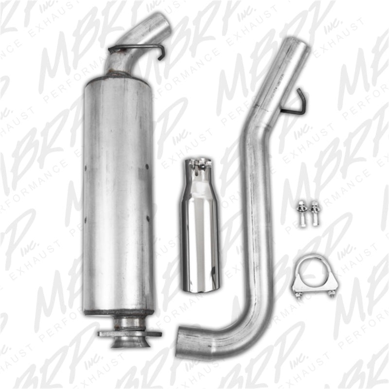 MBRP Armor Lite Series Cat Back Exhaust System for Jeep Wrangler 2002-2006 2.5L & 4.0L - Single Side Exit with 3.5-inch Tip