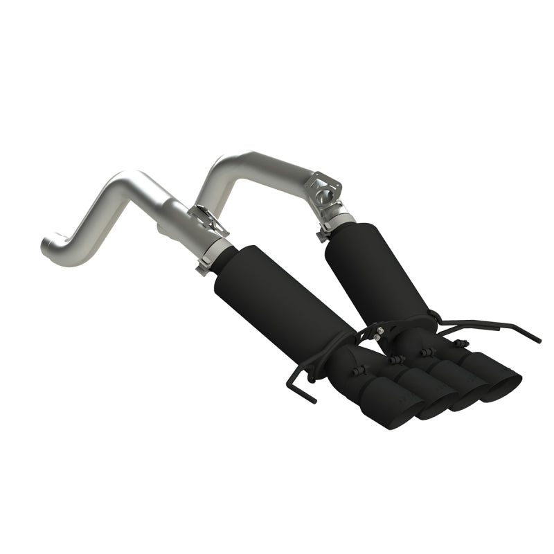 MBRP Armor BLK Series Dual Cat Back Exhaust System for Chevrolet Corvette 2014-2019 – Black Finish, 3 Inch Diameter with Dual Wall Tips
