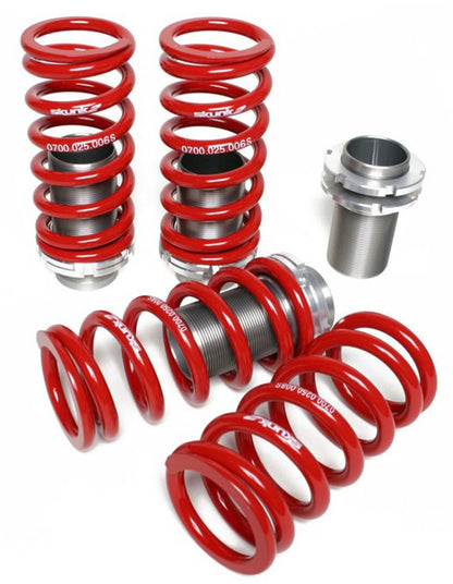 Skunk2 Racing Adjustable Sleeve Coilover Kit for 1988-2000 Honda Civic, CRX, and Del Sol – Part Number 517-05-0740