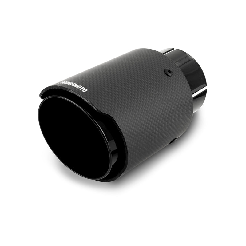 Mishimoto Carbon Fiber Muffler Tip 2.5-inch Inlet, 3.5-inch Outlet with Black Finish