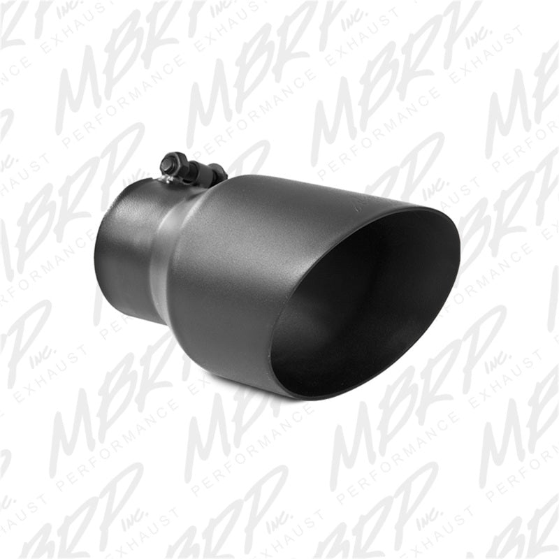 MBRP Universal Black Exhaust Tip 4.5 Inch Outlet, 3 Inch Inlet, Dual Wall Angled Design