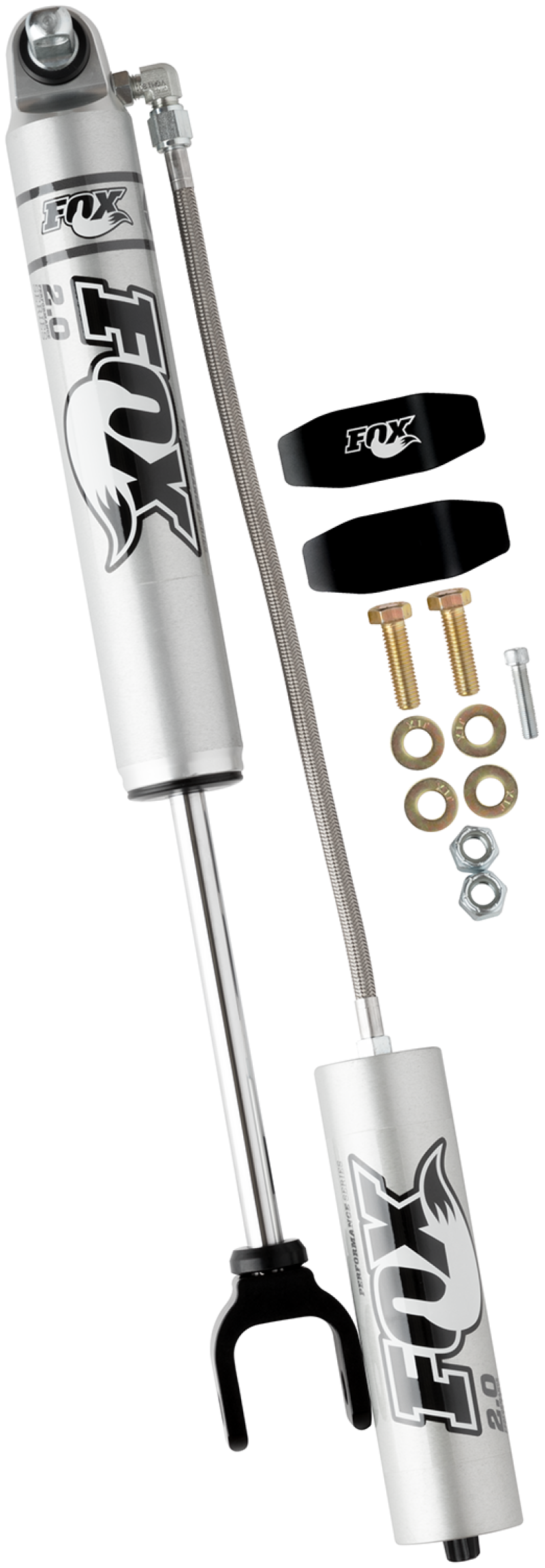 FOX Performance Series 980-24-966 Off-Road Shock Absorber for GMC Sierra 2500/3500 HD and Chevrolet Silverado 3500 HD - Front 7.9-inch Remote Reservoir