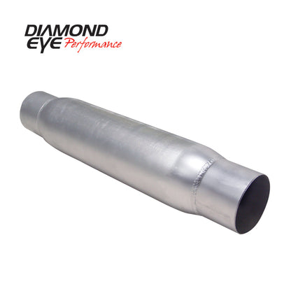 Diamond Eye Performance 4-inch Aluminum Exhaust Resonator with Clamp Ends for Diesel Vehicles