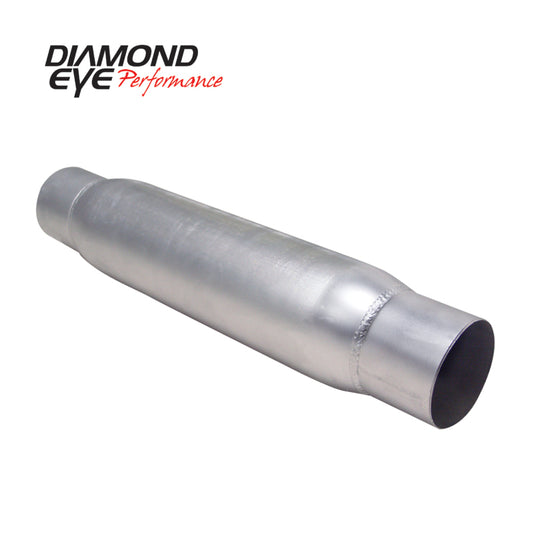 Diamond Eye Performance 4-inch Aluminum Exhaust Resonator with Clamp Ends for Diesel Vehicles