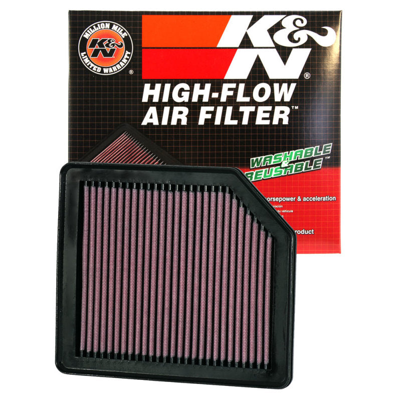 K&N Engineering 33-2342 High-Flow Reusable Air Filter for 2006-2008 Honda Civic 1.8L L4
