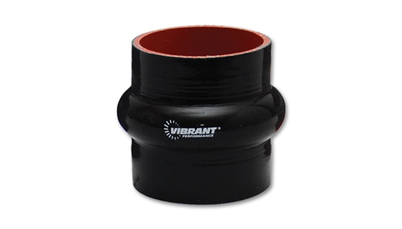 Vibrant 4 Ply Reinforced Silicone Hump Hose Connector - 2.25 inch I.D., Black