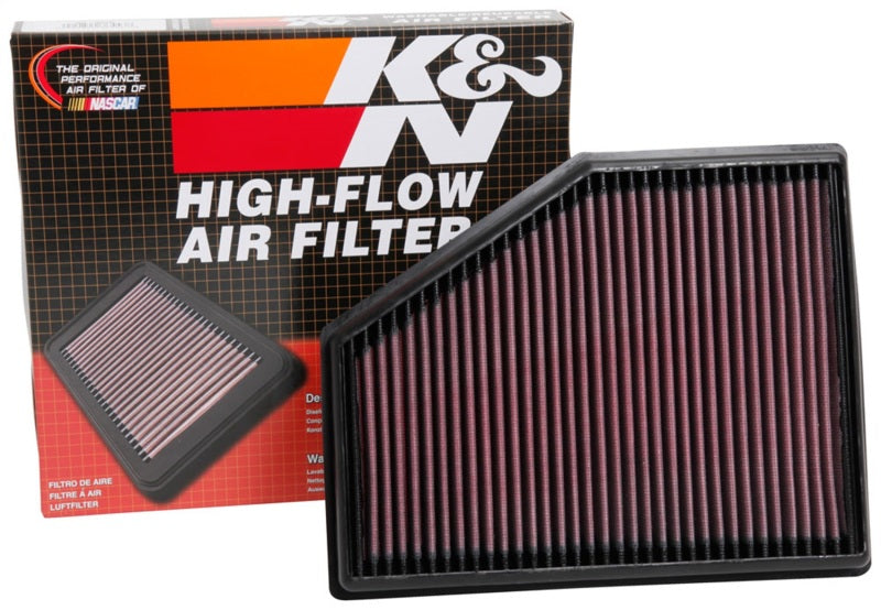 K&N Engineering 33-3079 High-Flow Drop-In Air Filter for BMW 740i and 530i (2015-2018)