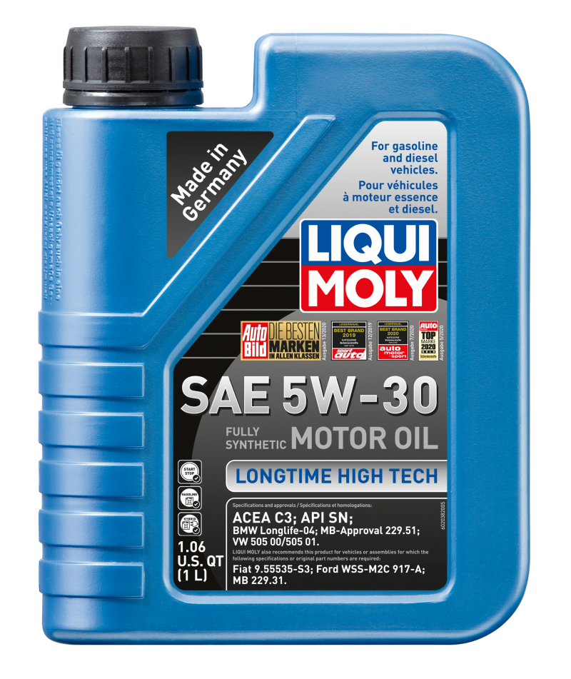 LIQUI MOLY 1L Longtime High Tech Motor Oil SAE 5W30 for Diesel Engines with DPF - Part 2038