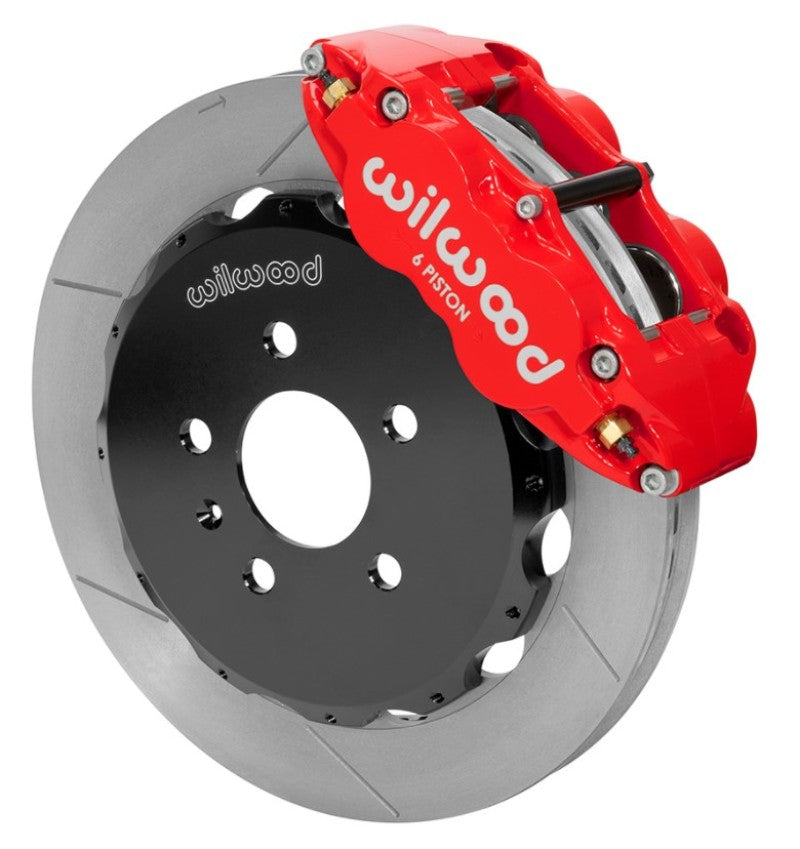 Wilwood Forged Narrow Superlite 6R Front Big Brake Kit for 2003-2008 Audi A4 – 12.88 Inch Rotor with Red Calipers