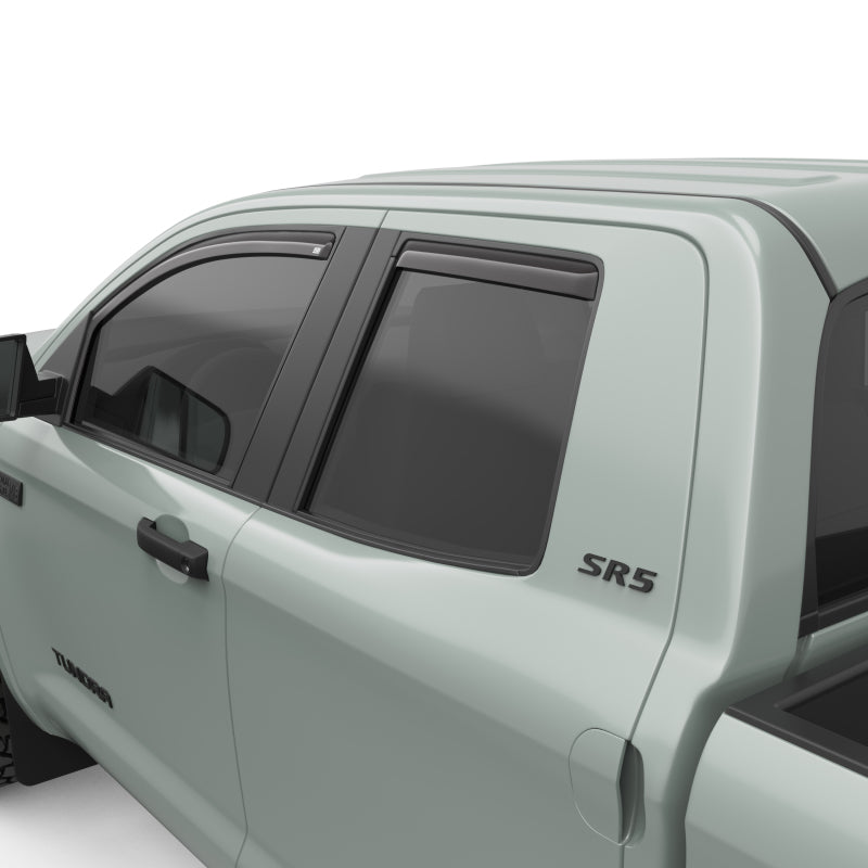 EGR 575091 In-Channel Window Visors for Toyota Tundra Double Cab, Smoked Dark Smoke Finish
