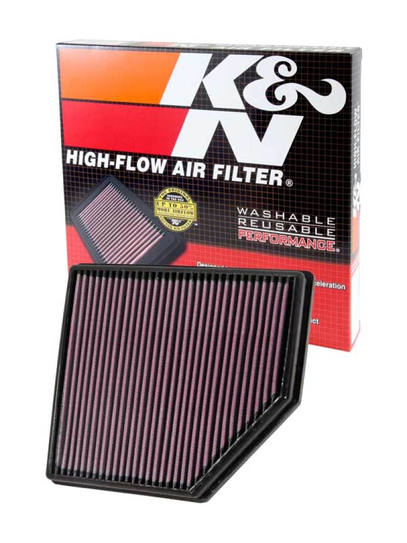K&N Replacement Air Filter for Volvo S80 3.2L L6 – High-Flow Reusable Air Filter Part #33-2418