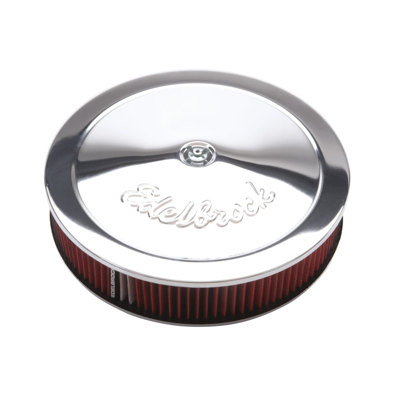 Edelbrock Pro-Flo Series Round Chrome Air Cleaner - 14 Inch Diameter, Part #1206