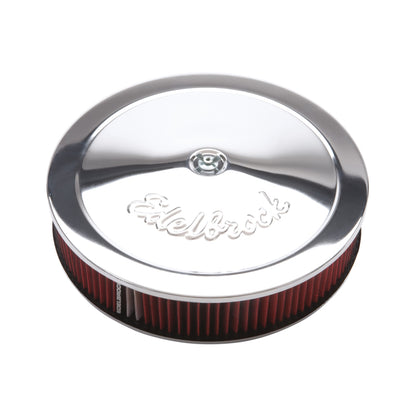 Edelbrock Pro-Flo Series Round Chrome Air Cleaner - 14 Inch Diameter, Part #1206